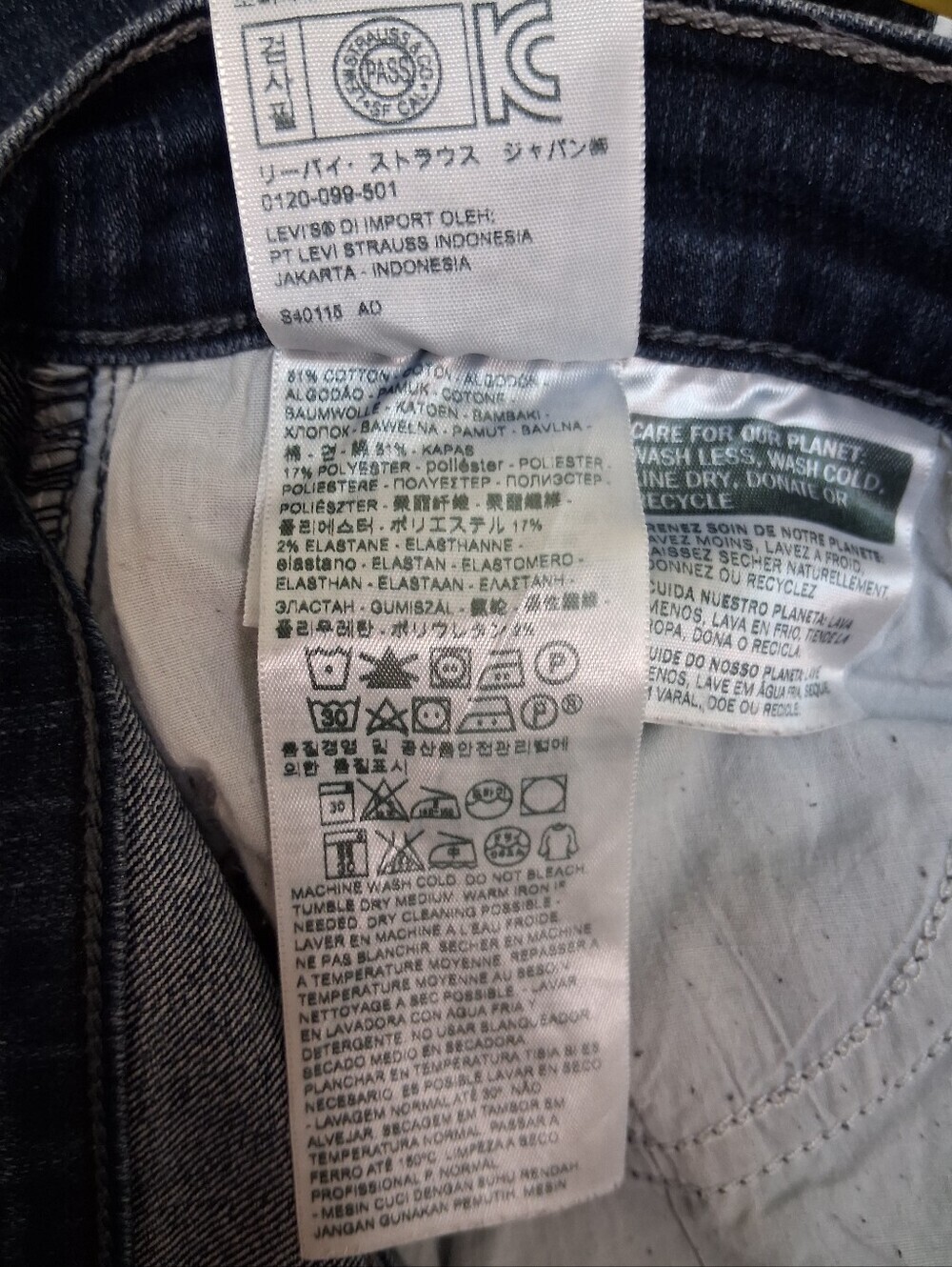 Levi 505 Strauss & Co. Jeans with Leather Patch - Dark Indigo Size 12 - Picture 15 of 17